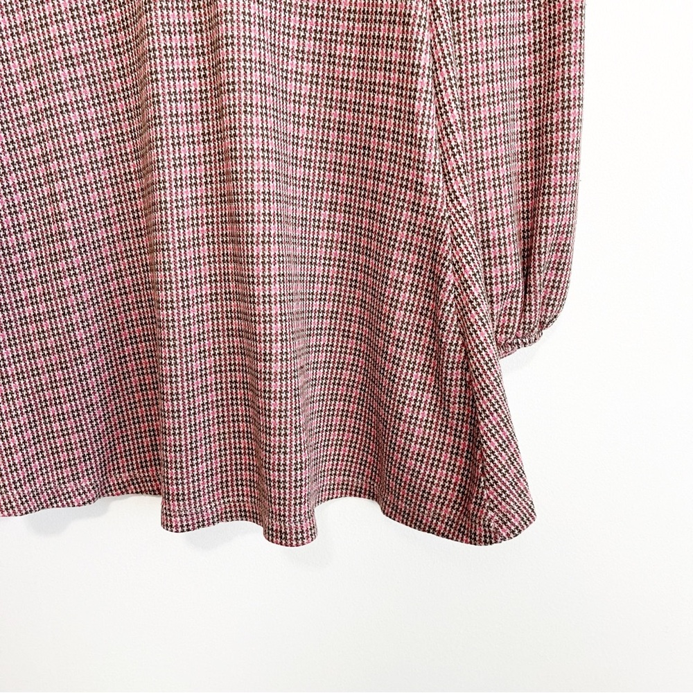 Free People Plaid Mini Dress in Pink and Gray - Picture 5 of 9